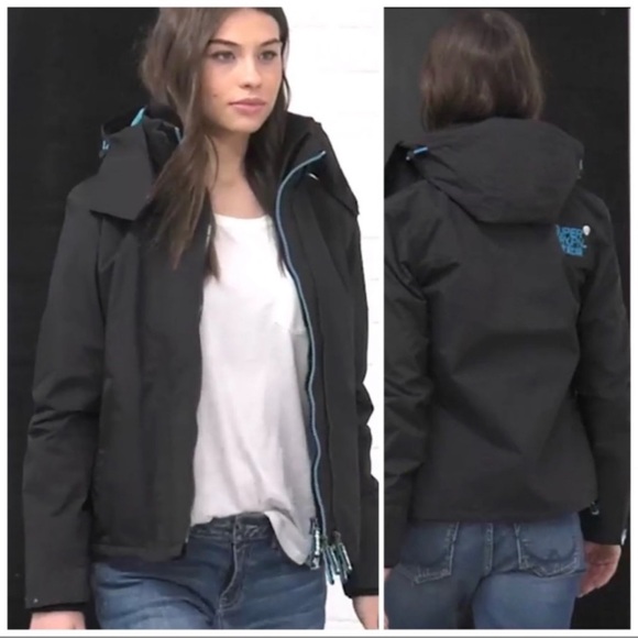 Superdry Jackets & Blazers - Superdry Black and Blue Ski Jacket Weather-Resistant Windcheater Size XL